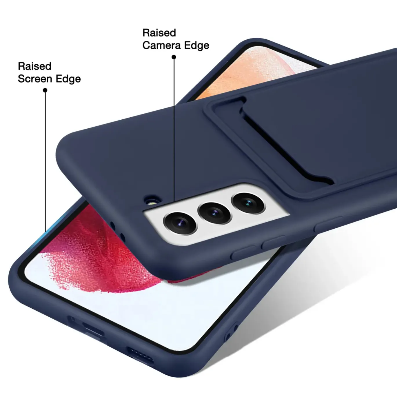 Samsung Galaxy S23 Plus - Silikonhülle mit Kartenfach & Kameraschutz
