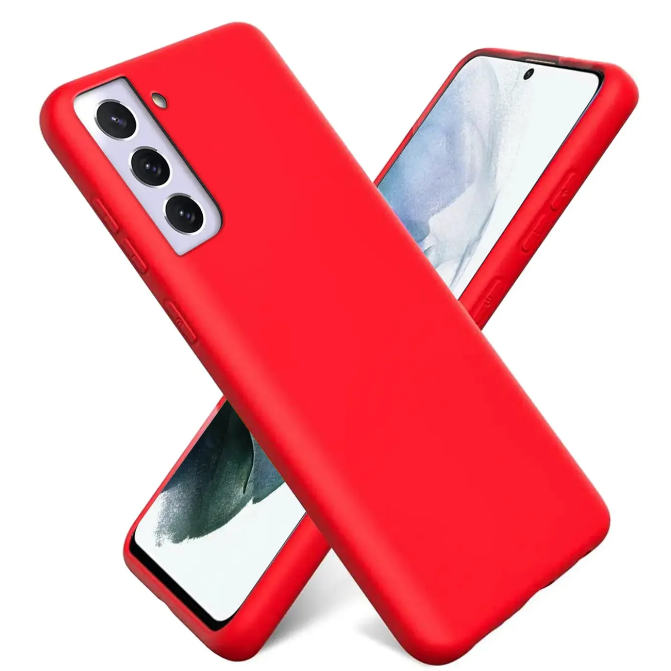 Samsung Galaxy S21 Plus - Silikon Case mit Mikrofaser-Innenseite