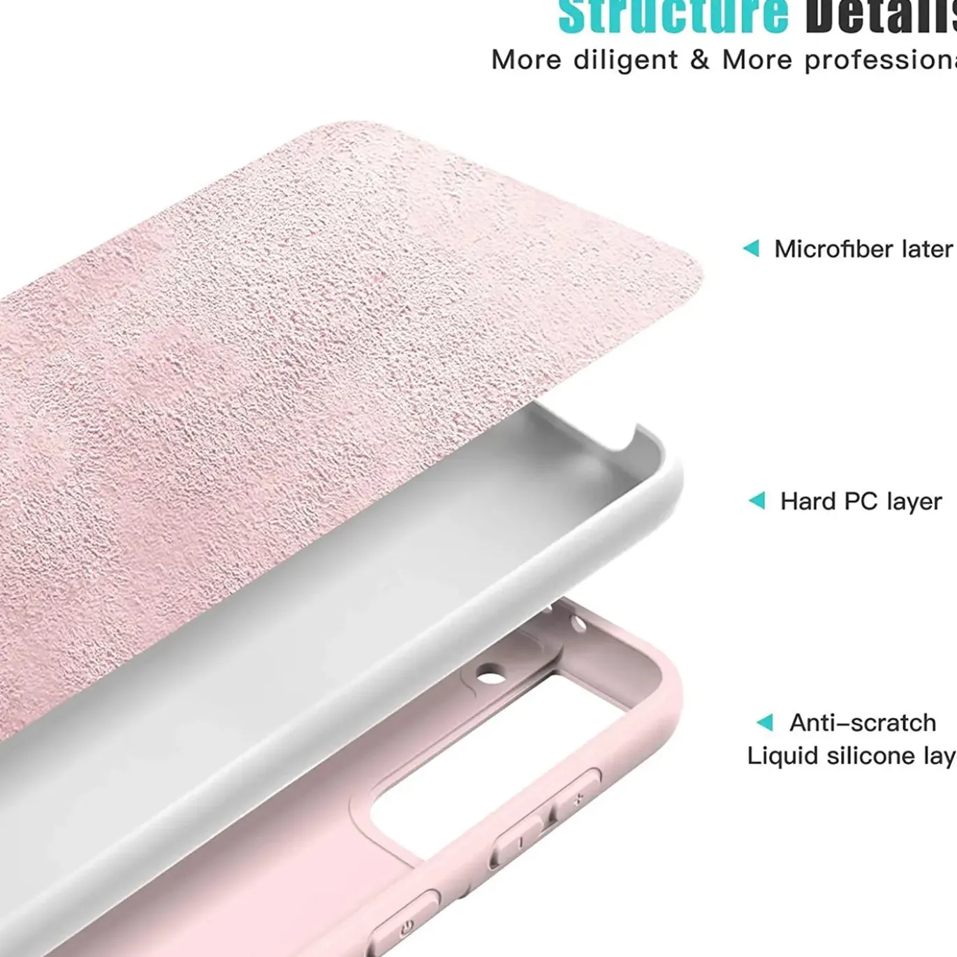 Samsung Galaxy S21 Plus - Silikon Case mit Mikrofaser-Innenseite