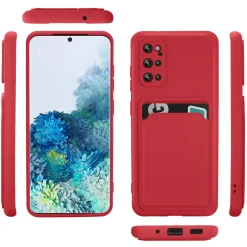 Samsung Galaxy S20 Plus - Silikonhülle mit Kartenfach & Kameraschutz