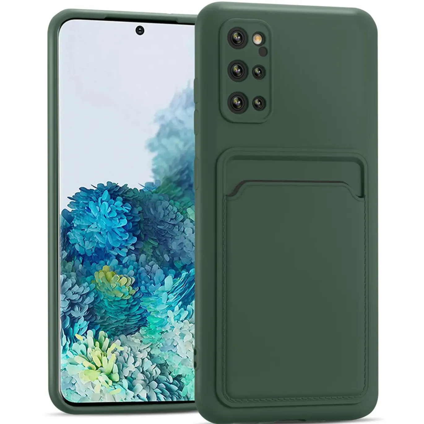 Samsung Galaxy S20 Plus - Silikonhülle mit Kartenfach & Kameraschutz