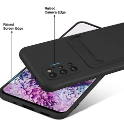 Samsung Galaxy S20 Plus - Silikonhülle mit Kartenfach & Kameraschutz