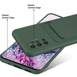 Samsung Galaxy S20 Plus - Silikonhülle mit Kartenfach & Kameraschutz
