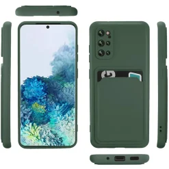 Samsung Galaxy S20 Plus - Silikonhülle mit Kartenfach & Kameraschutz