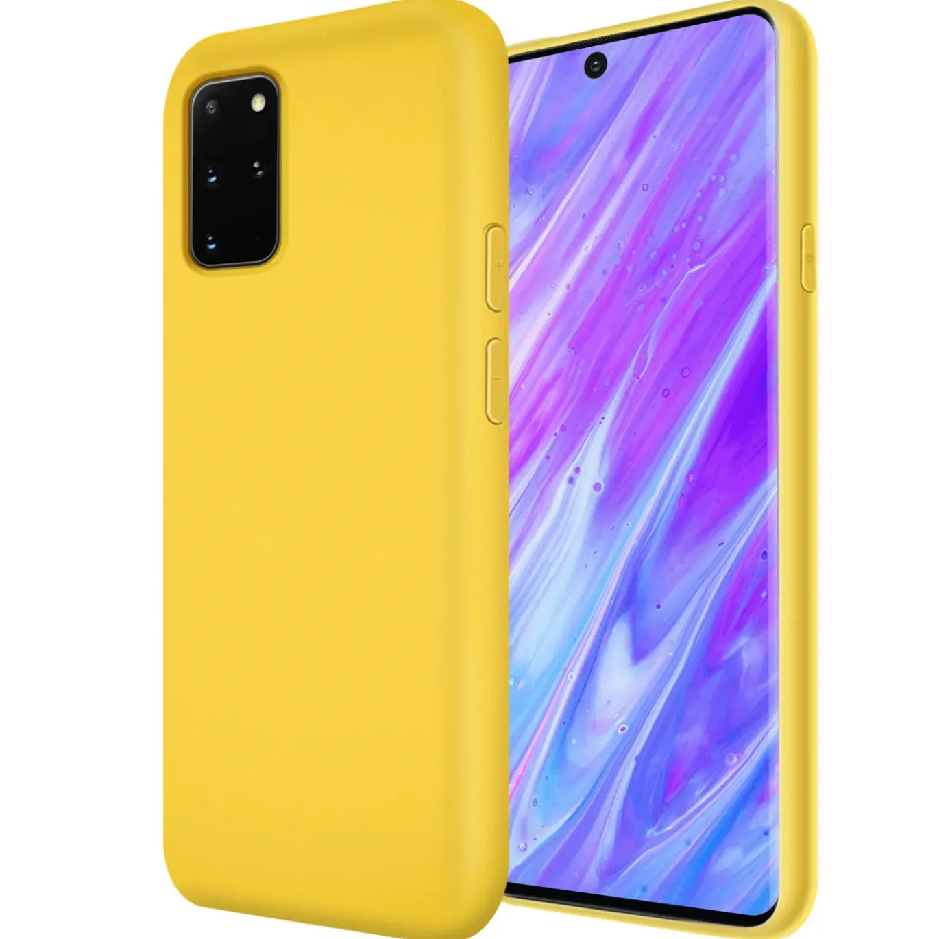 Samsung Galaxy S20 Plus - Silikon Case mit Mikrofaser-Innenseite