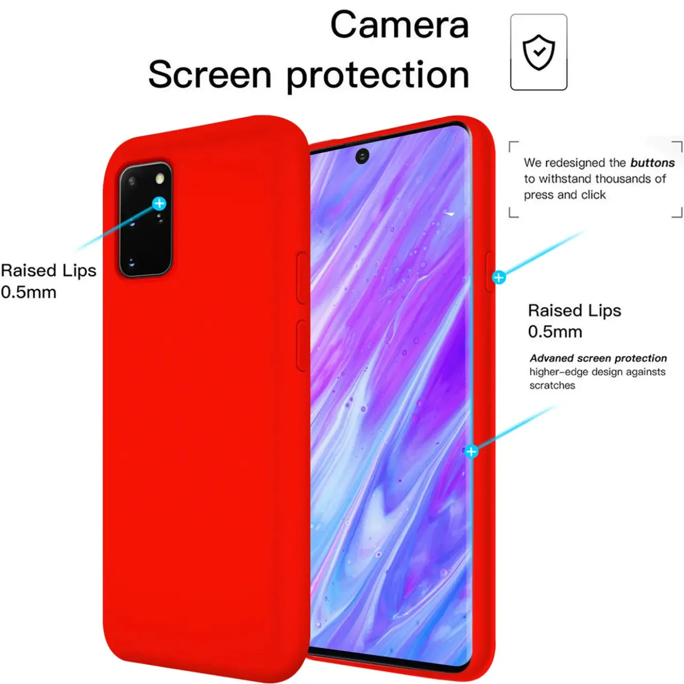 Samsung Galaxy S20 Plus - Silikon Case mit Mikrofaser-Innenseite