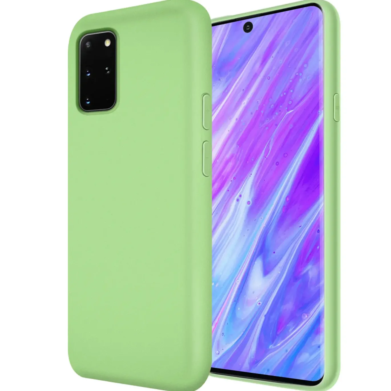 Samsung Galaxy S20 Plus - Silikon Case mit Mikrofaser-Innenseite
