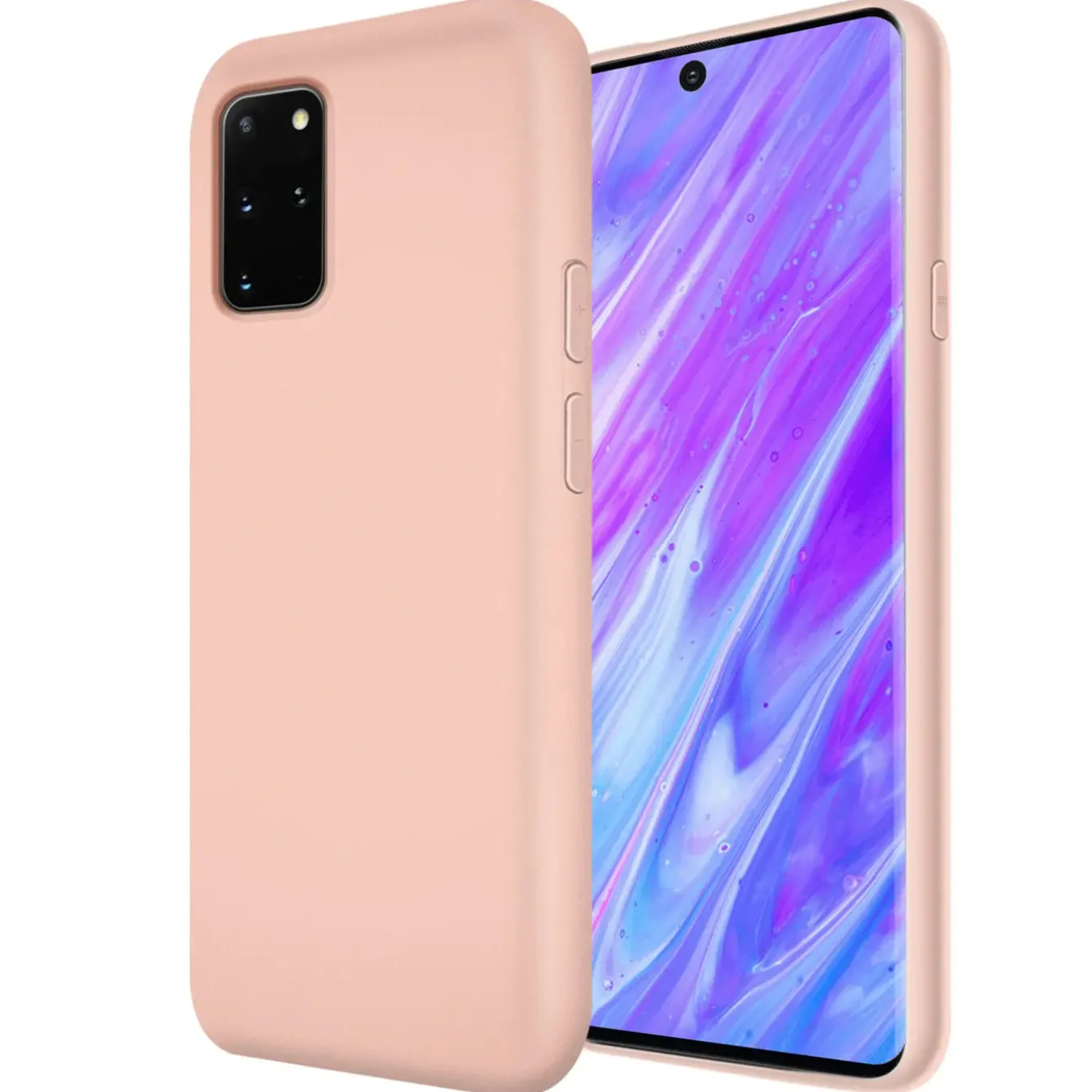 Samsung Galaxy S20 Plus - Silikon Case mit Mikrofaser-Innenseite