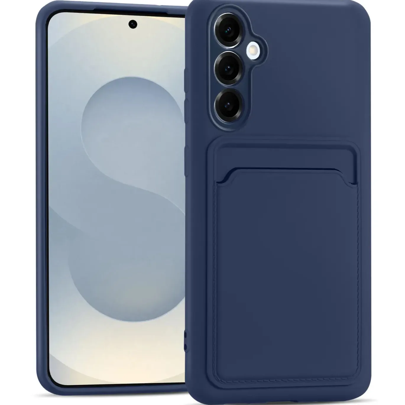 Samsung Galaxy S25 Plus - Silikonhülle mit Kartenfach & Kameraschutz