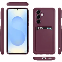 Samsung Galaxy S25 Plus - Silikonhülle mit Kartenfach & Kameraschutz