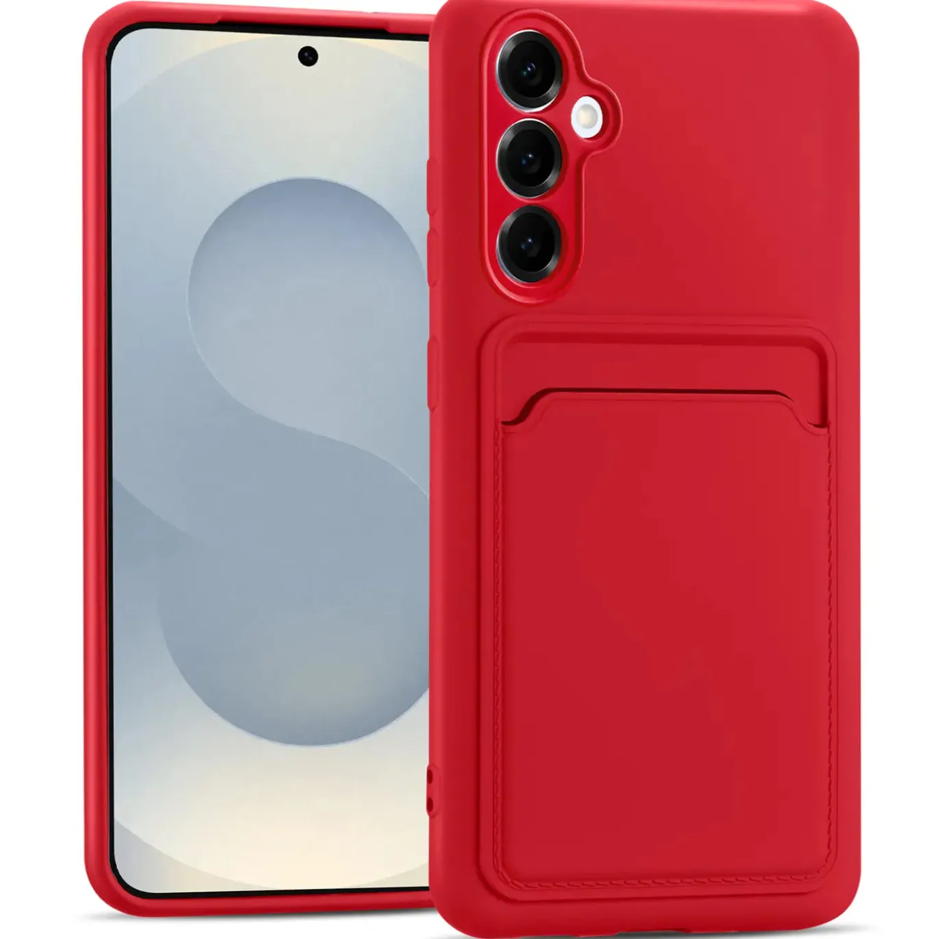 Samsung Galaxy S25 Plus - Silikonhülle mit Kartenfach & Kameraschutz
