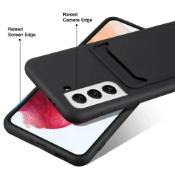 Samsung Galaxy S22 Plus - Silikonhülle mit Kartenfach & Kameraschutz