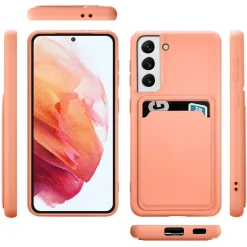 Samsung Galaxy S22 Plus - Silikonhülle mit Kartenfach & Kameraschutz