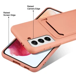 Samsung Galaxy S22 Plus - Silikonhülle mit Kartenfach & Kameraschutz