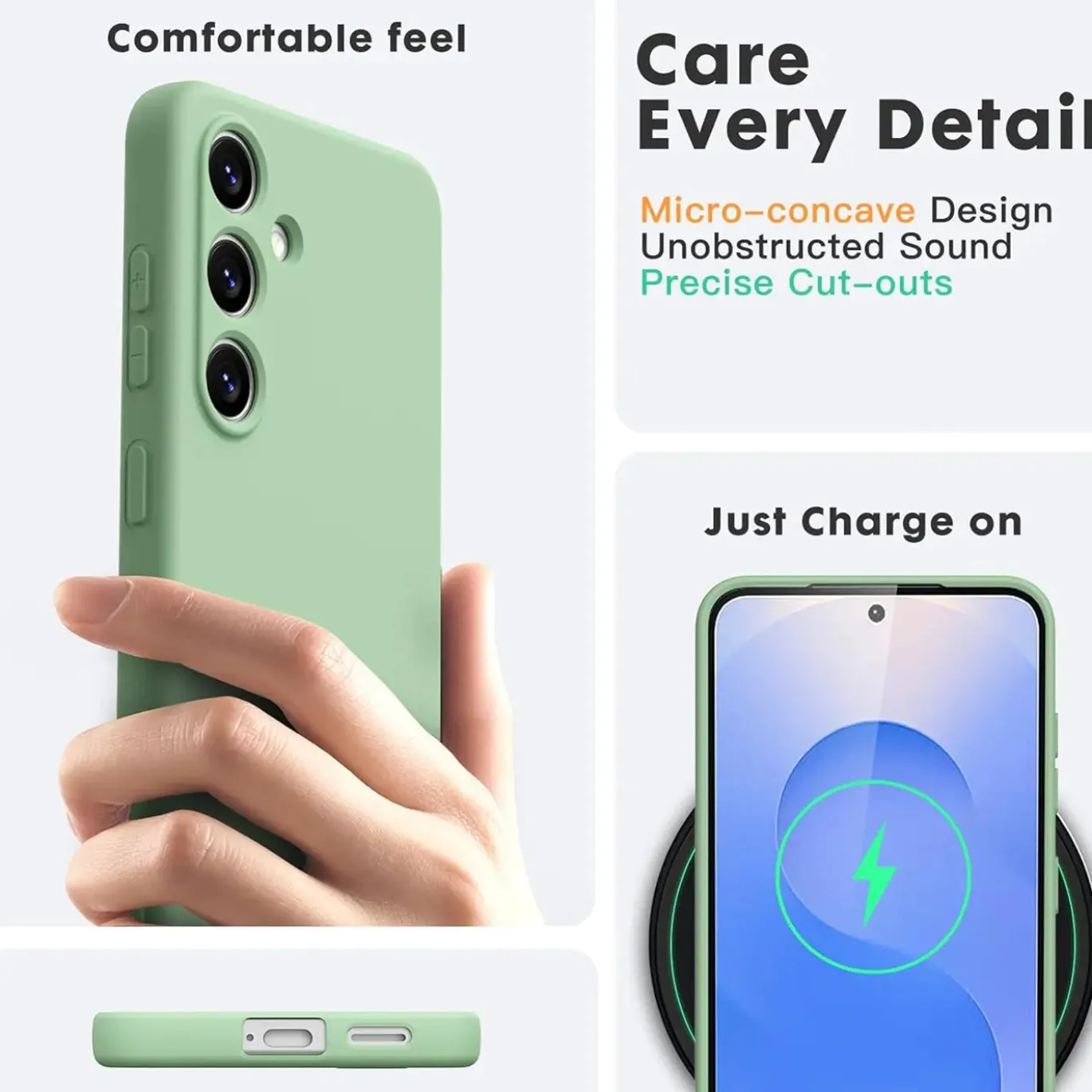 Samsung Galaxy S25 Plus - Silikon Case mit Mikrofaser-Innenseite