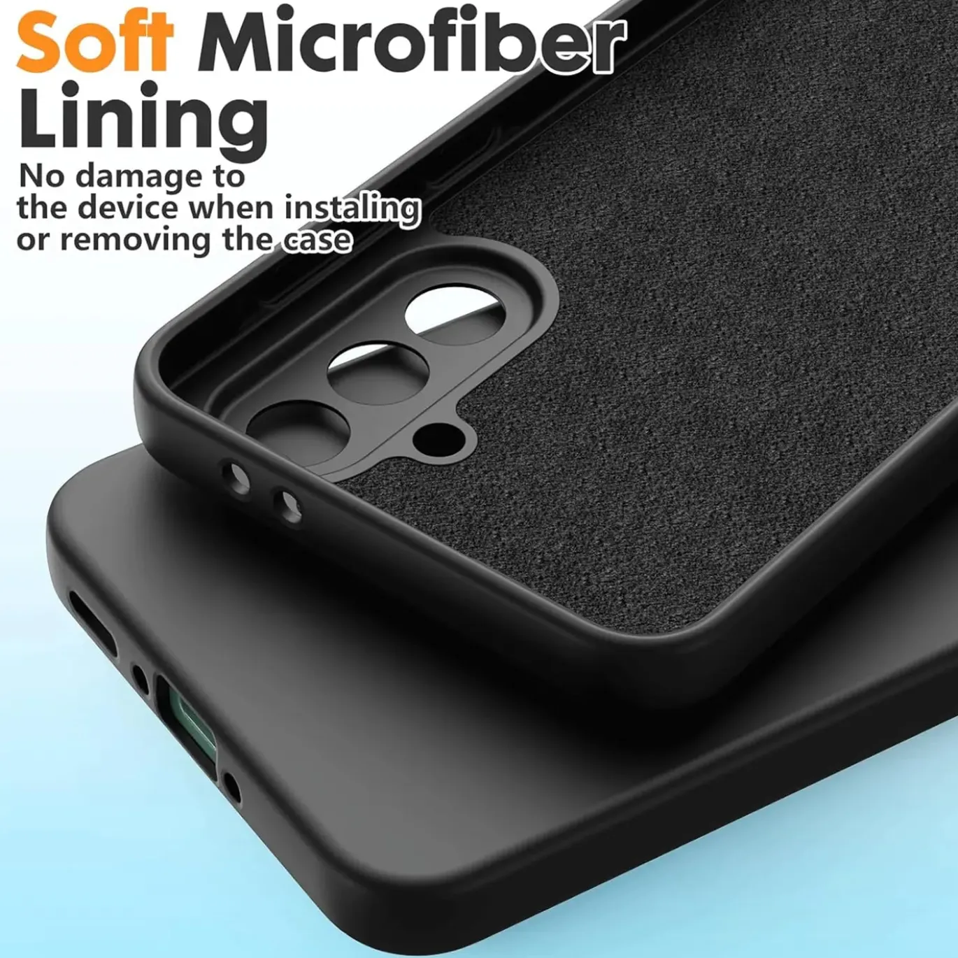 Samsung Galaxy S25 Plus - Silikon Case mit Mikrofaser-Innenseite