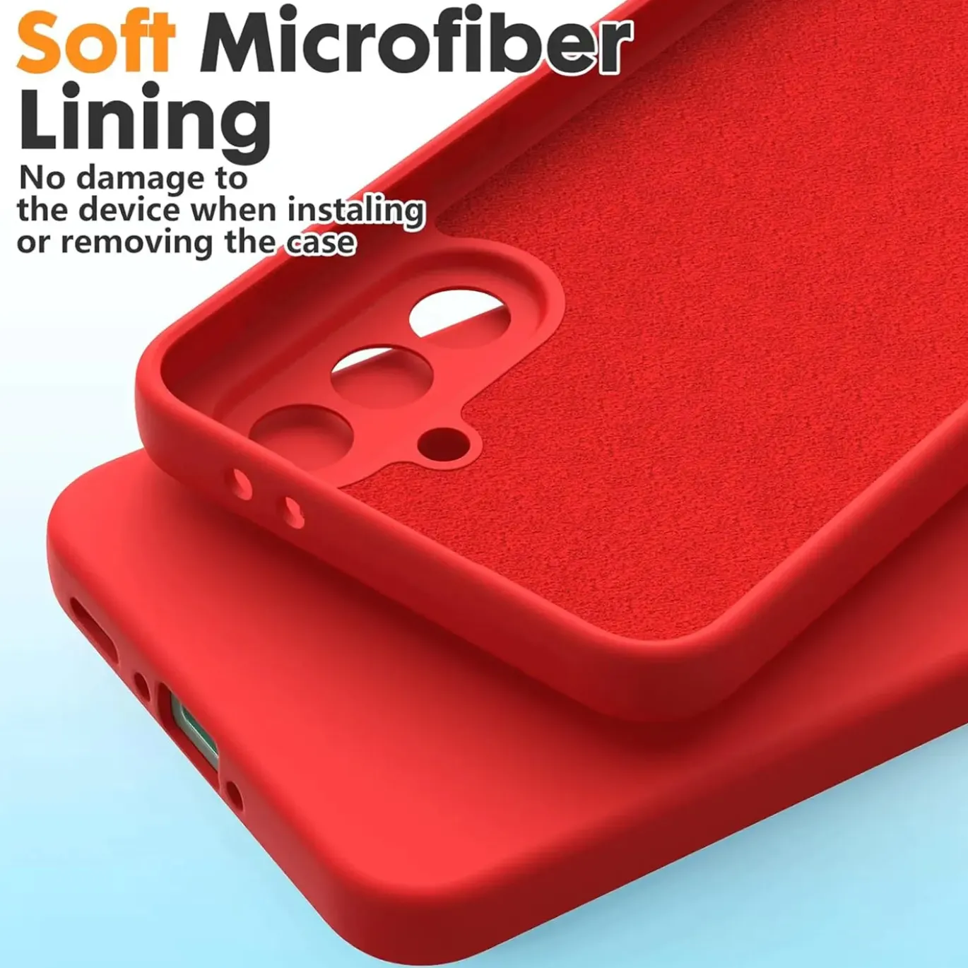 Samsung Galaxy S25 Plus - Silikon Case mit Mikrofaser-Innenseite
