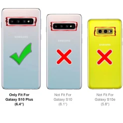Samsung Galaxy S10 Plus - Silikonhülle mit Kartenfach & Kameraschutz