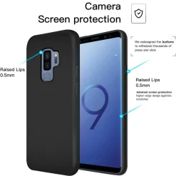 Samsung Galaxy S9 Plus - Silikon Case mit Mikrofaser-Innenseite
