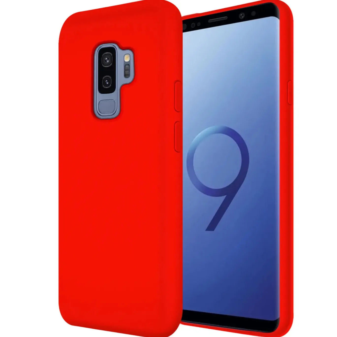 Samsung Galaxy S9 Plus - Silikon Case mit Mikrofaser-Innenseite