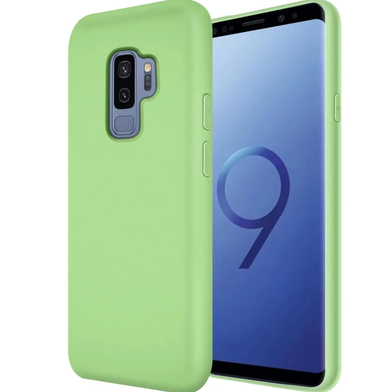 Samsung Galaxy S9 Plus - Silikon Case mit Mikrofaser-Innenseite