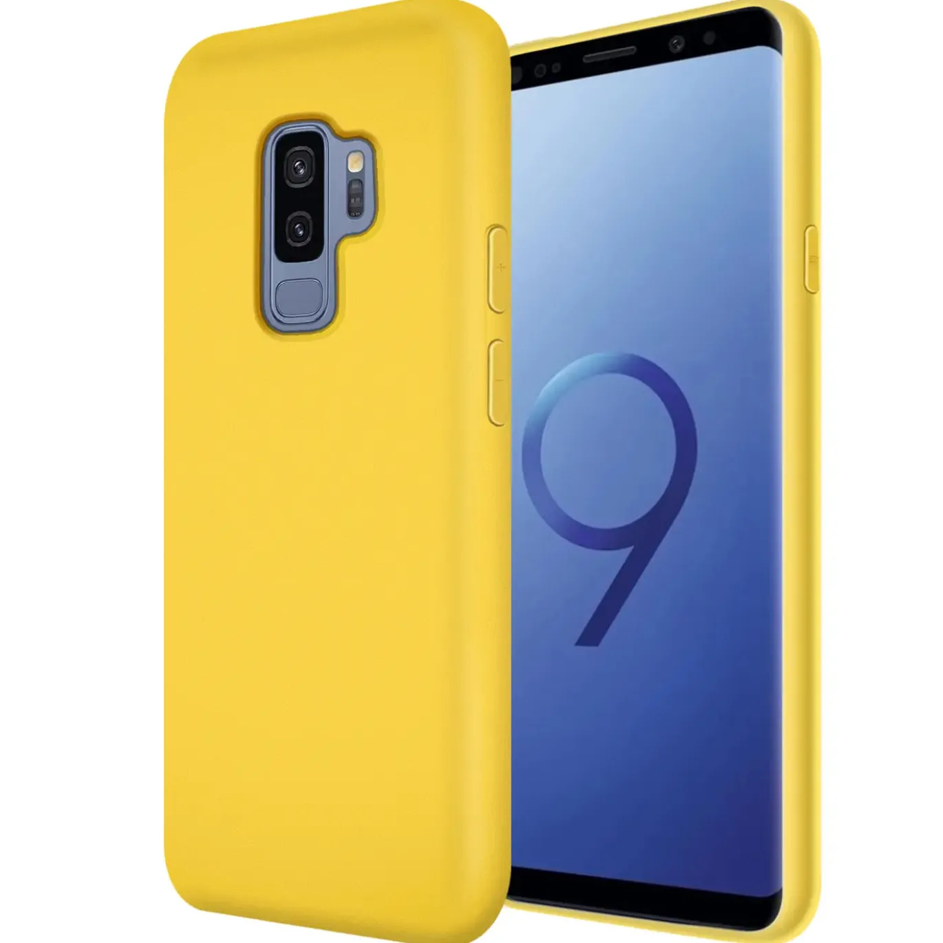 Samsung Galaxy S9 Plus - Silikon Case mit Mikrofaser-Innenseite