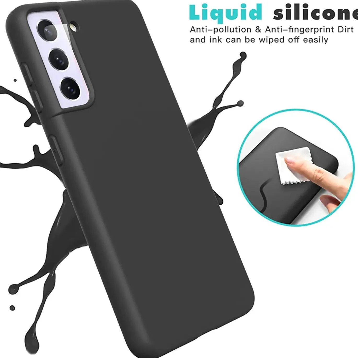 Samsung Galaxy S22 Plus - Silikon Case mit Mikrofaser-Innenseite