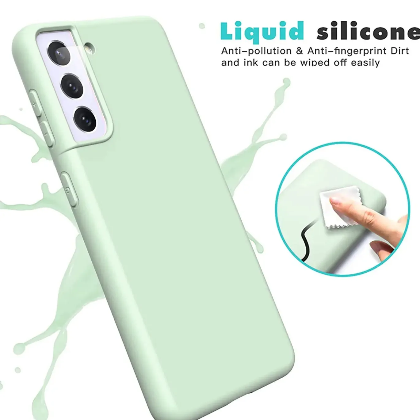 Samsung Galaxy S22 Plus - Silikon Case mit Mikrofaser-Innenseite