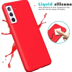 Samsung Galaxy S22 Plus - Silikon Case mit Mikrofaser-Innenseite