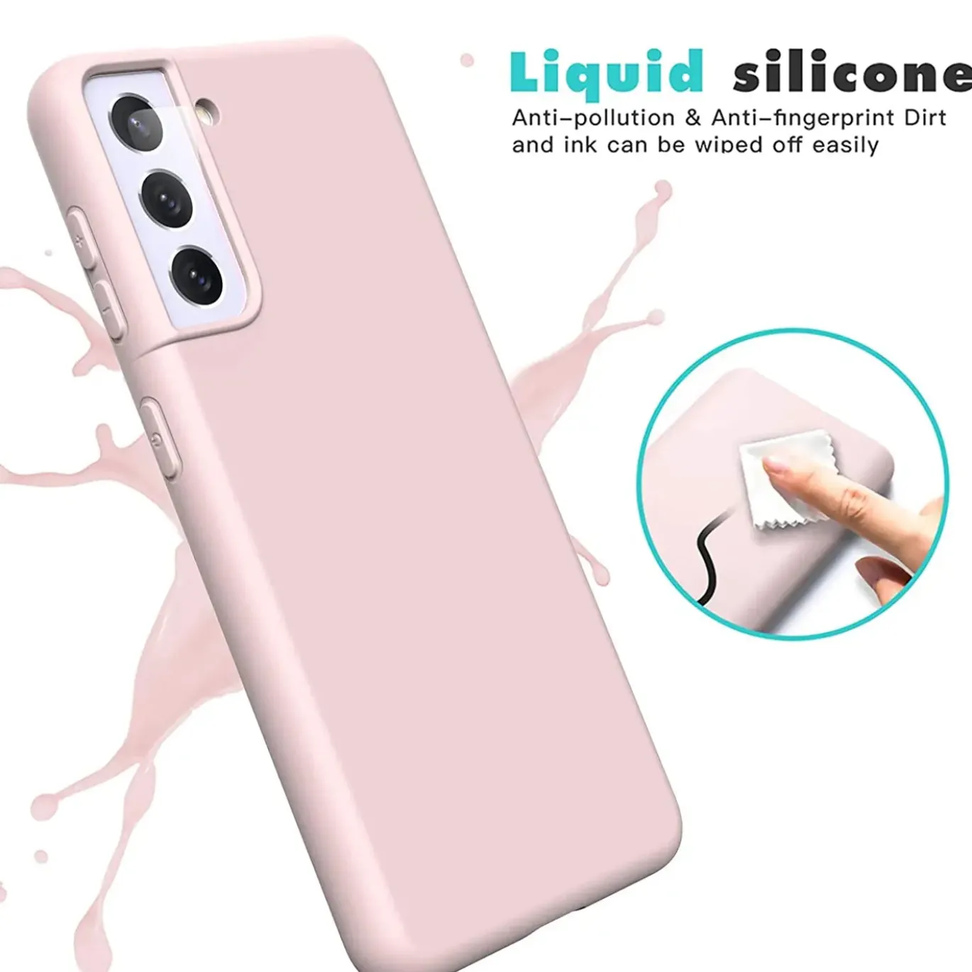 Samsung Galaxy S22 Plus - Silikon Case mit Mikrofaser-Innenseite