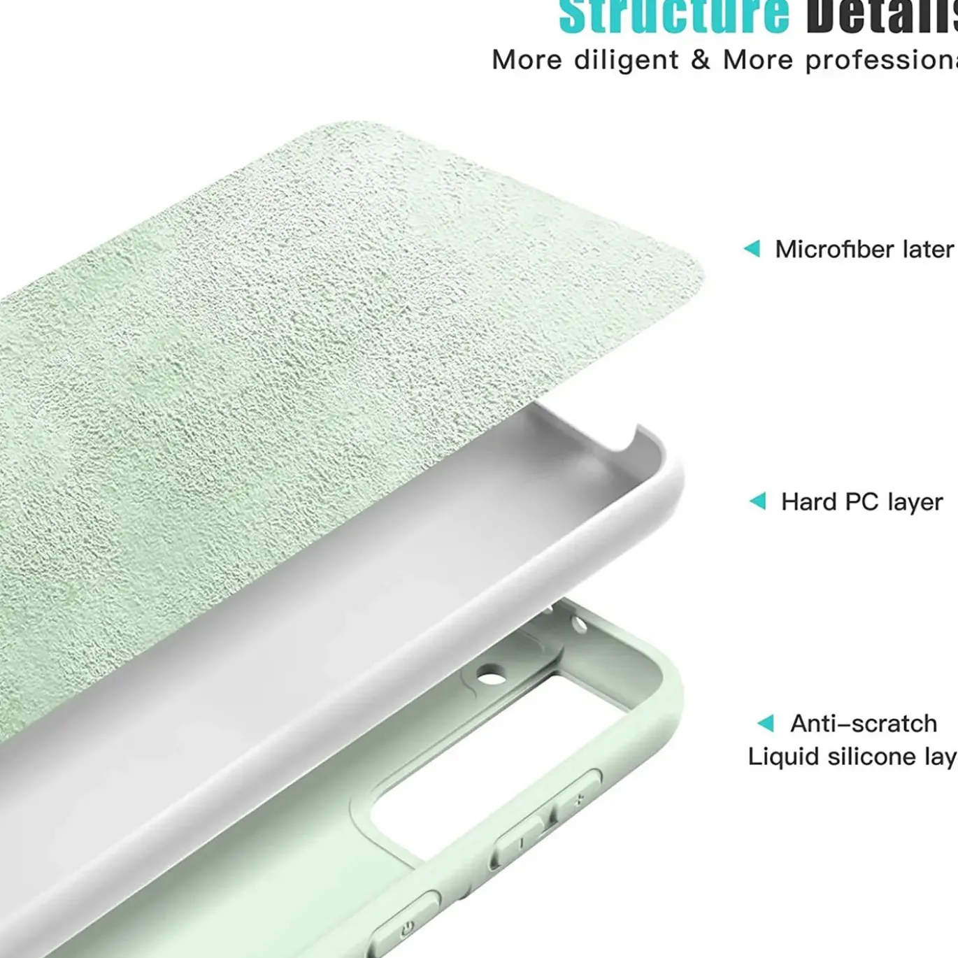 Samsung Galaxy S22 Plus - Silikon Case mit Mikrofaser-Innenseite