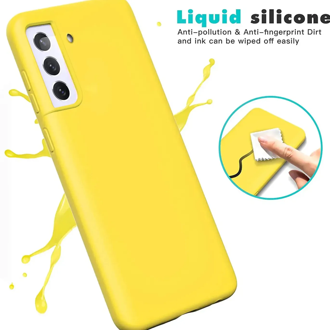 Samsung Galaxy S22 Plus - Silikon Case mit Mikrofaser-Innenseite