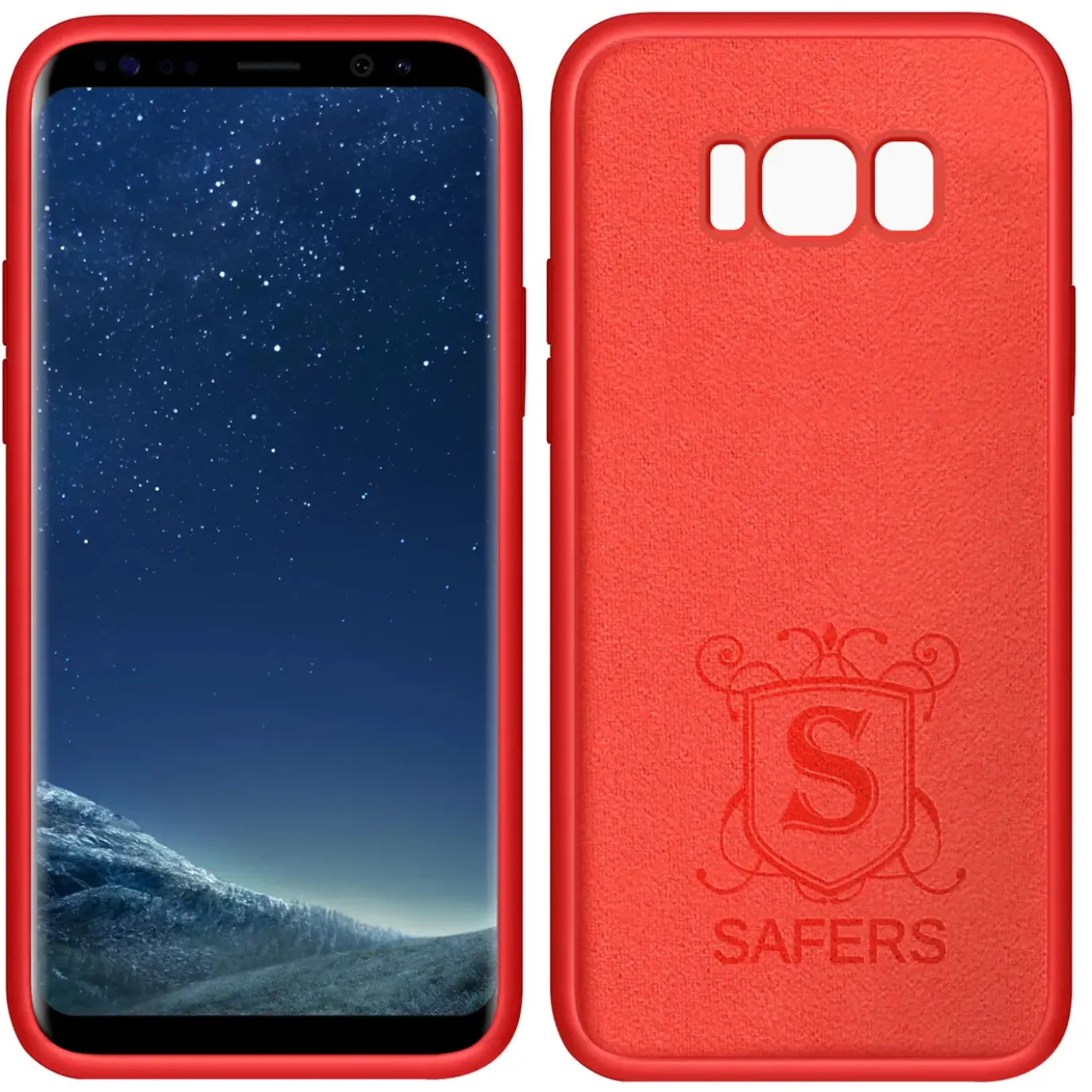 Samsung Galaxy S8 Plus - Silikon Case mit Mikrofaser-Innenseite