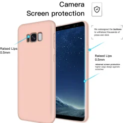 Samsung Galaxy S8 Plus - Silikon Case mit Mikrofaser-Innenseite