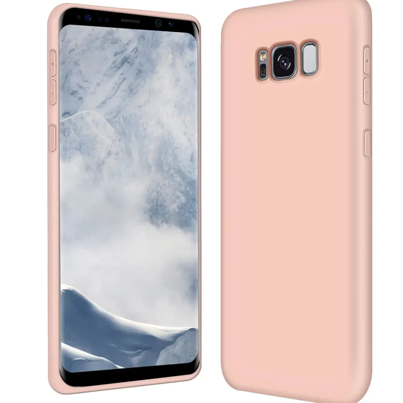 Samsung Galaxy S8 Plus - Silikon Case mit Mikrofaser-Innenseite