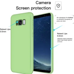 Samsung Galaxy S8 Plus - Silikon Case mit Mikrofaser-Innenseite