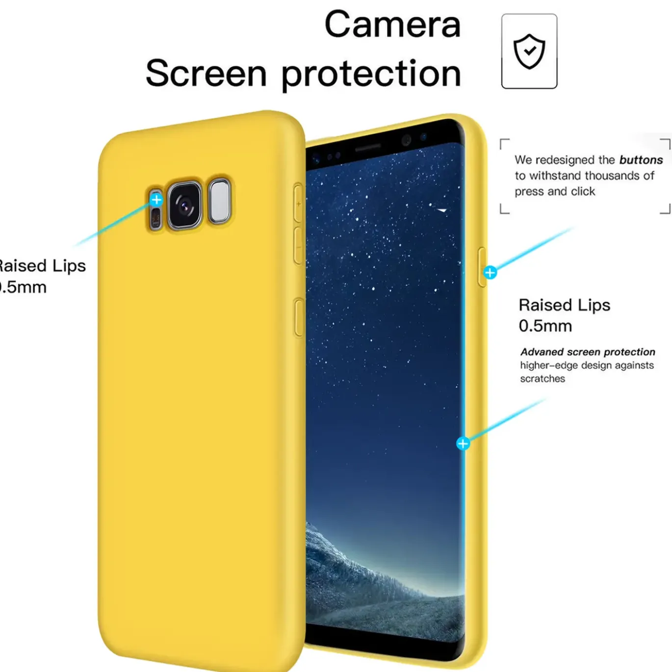 Samsung Galaxy S8 Plus - Silikon Case mit Mikrofaser-Innenseite