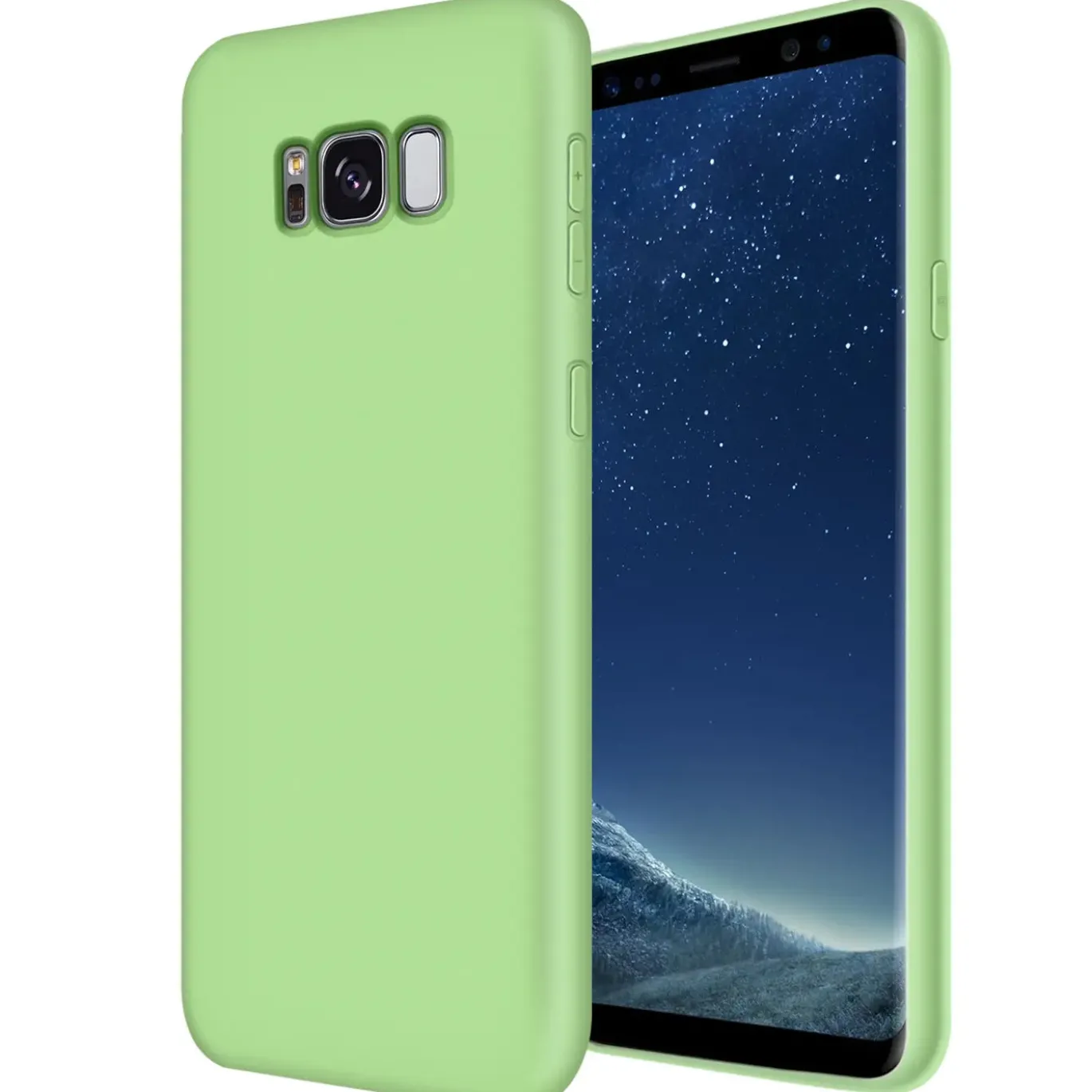 Samsung Galaxy S8 Plus - Silikon Case mit Mikrofaser-Innenseite