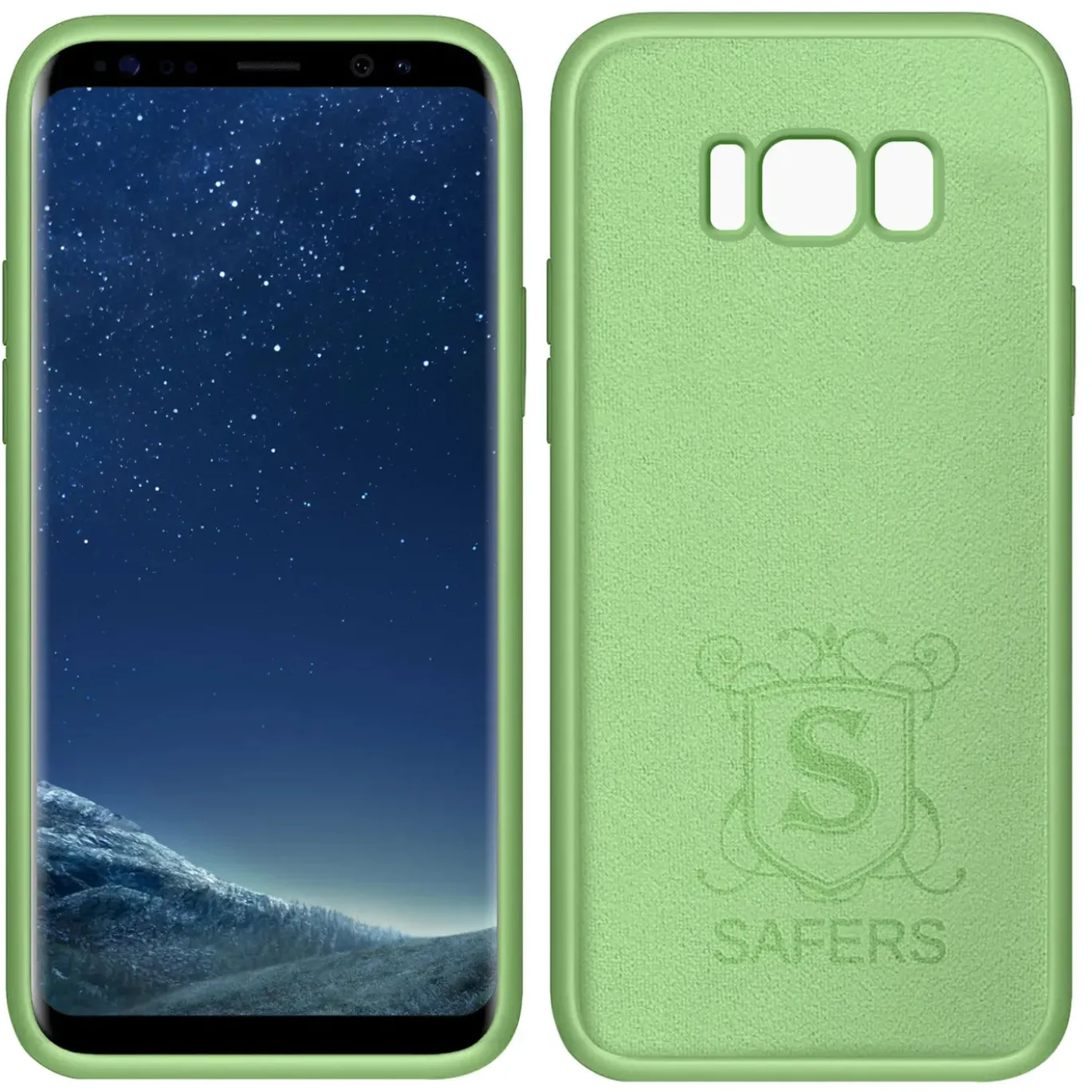 Samsung Galaxy S8 Plus - Silikon Case mit Mikrofaser-Innenseite