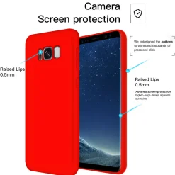 Samsung Galaxy S8 Plus - Silikon Case mit Mikrofaser-Innenseite
