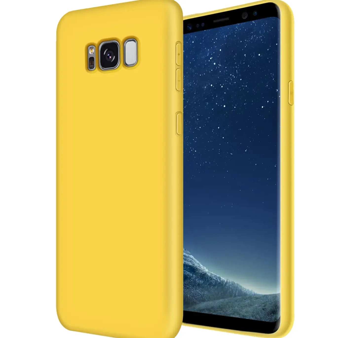 Samsung Galaxy S8 Plus - Silikon Case mit Mikrofaser-Innenseite