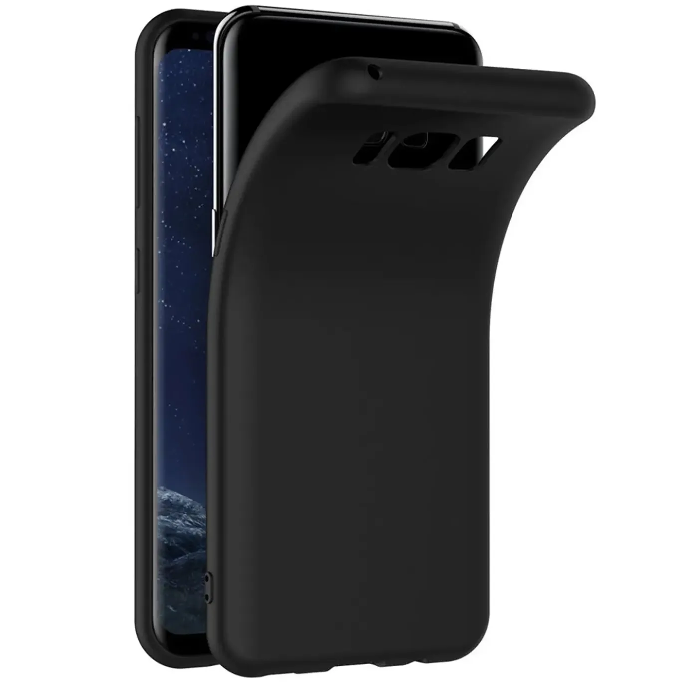Samsung Galaxy S8 Plus - Slim Silikon Backcover Schwarz