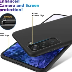 Samsung Galaxy S22 Plus - Slim Silikon Backcover Schwarz