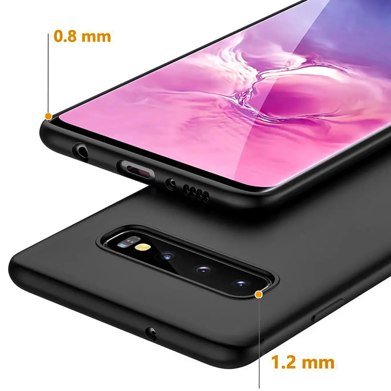 Samsung Galaxy S10 Plus - Slim Silikon Backcover Schwarz