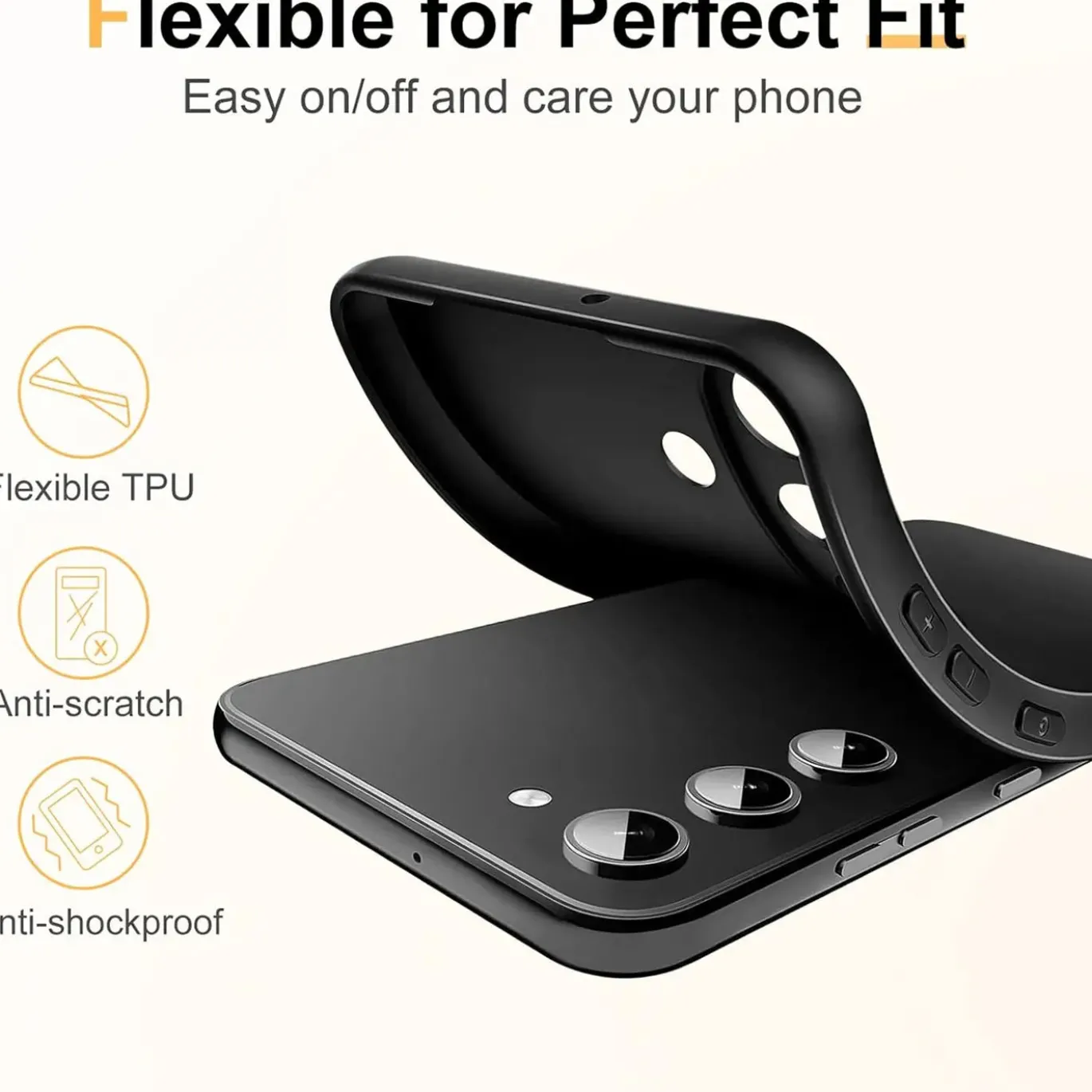 Samsung Galaxy S24 Plus - Slim Silikon Backcover Schwarz