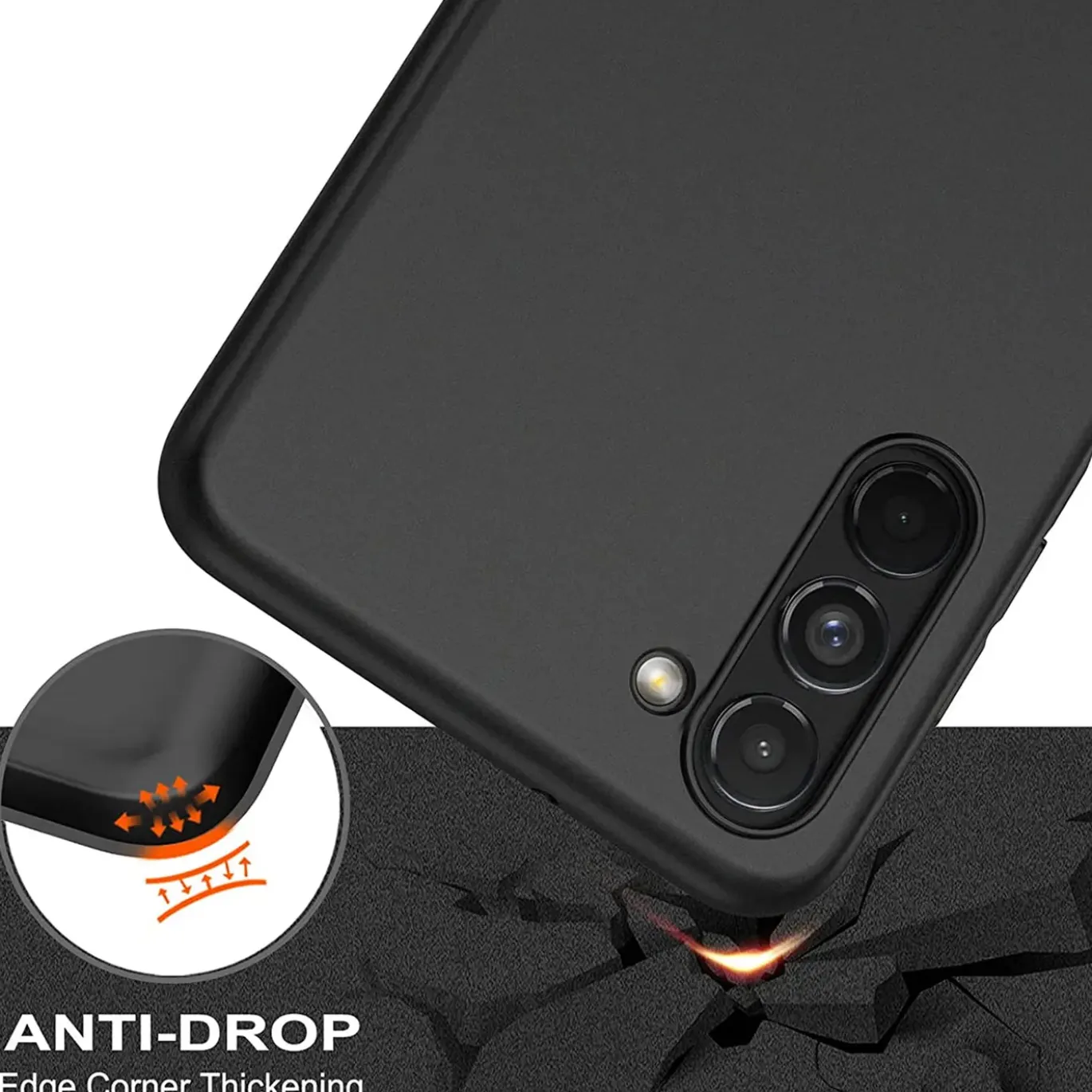 Samsung Galaxy S23 Plus - Slim Silikon Backcover Schwarz