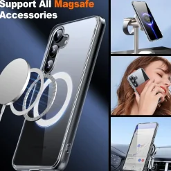 Samsung Galaxy S24 Plus - Transparente MagSafe Silikonhülle