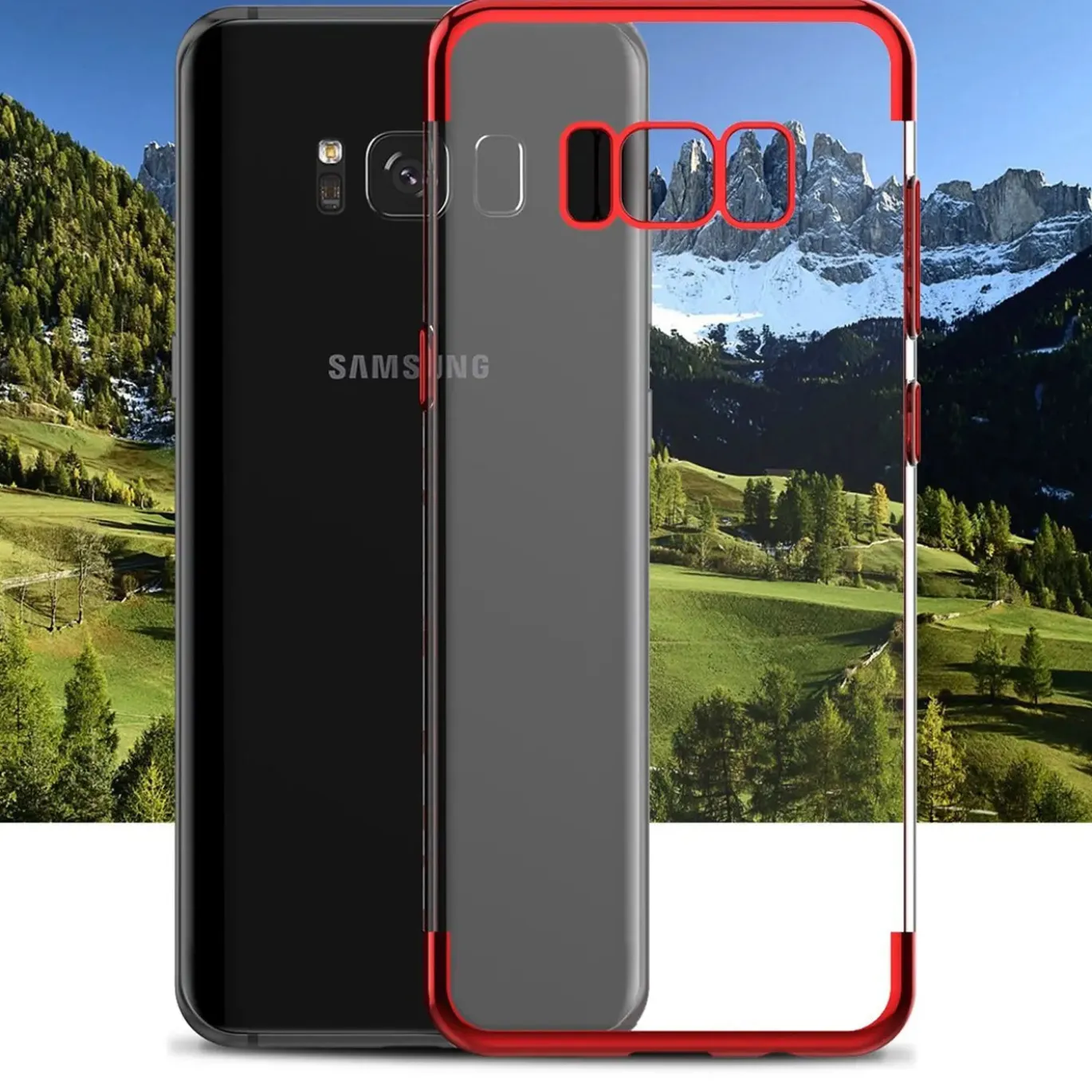 Samsung Galaxy S8 Plus - Transparente Hülle mit Akzenten
