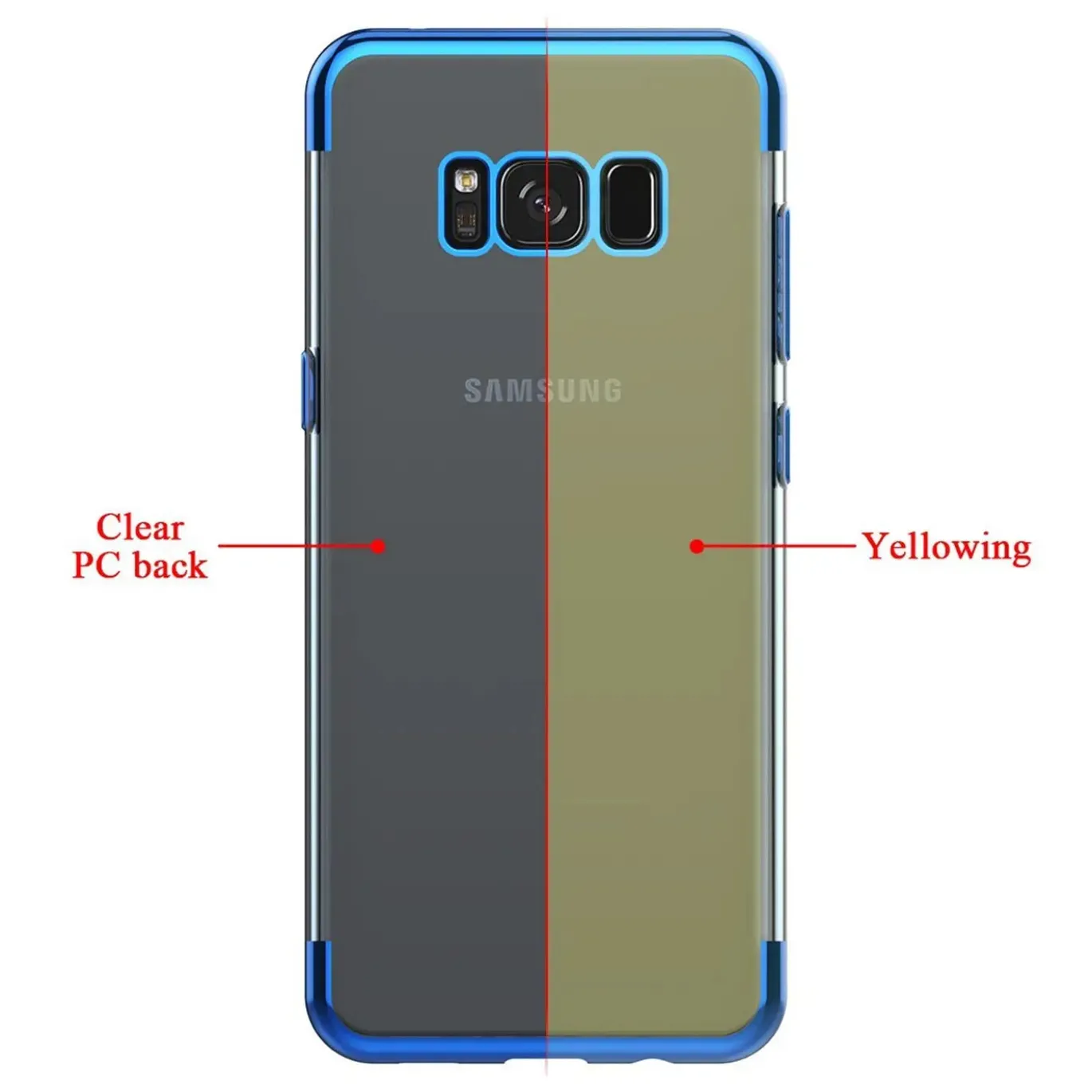 Samsung Galaxy S8 Plus - Transparente Hülle mit Akzenten