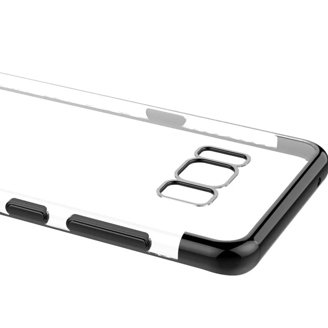 Samsung Galaxy S8 Plus - Transparente Hülle mit Akzenten